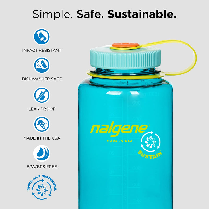 [Australia - AusPower] - Nalgene Wide Mouth Water Bottle Blue 
