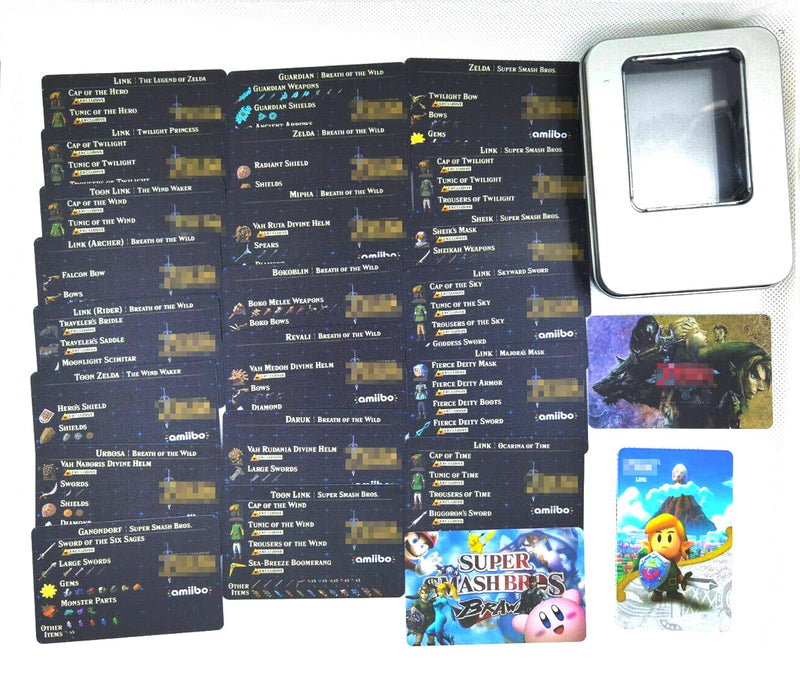 [Australia - AusPower] - 25Pcs The Legend of ZRDA BOTW NFC Cards, [Newest Version] Compatible with Switch/Lite Wii U - with Iron Box (Collector's Edition) 