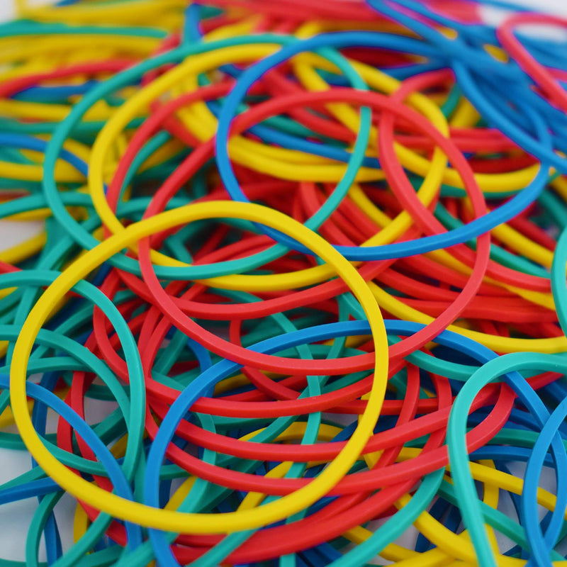 [Australia - AusPower] - 400PCS 50mm Color Rubber Bands Durable Multi-Color Rubber Bands Office Supplies Stretchable Rubber Bands Stationery Supplies 2 Inch Rubber Bands 