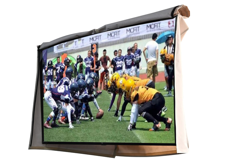 [Australia - AusPower] - acoveritt Outdoor 32" TV Set Cover,Scratch Resistant Liner Protect LED Screen Best-Compatible with Standard Mounts and Stands (Beige) 
