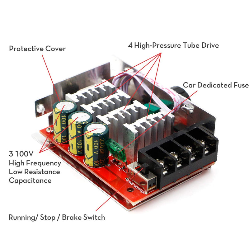 [Australia - AusPower] - RioRand PWM DC Motor Speed Controller Switch Control 7-70V 30A Fuse 