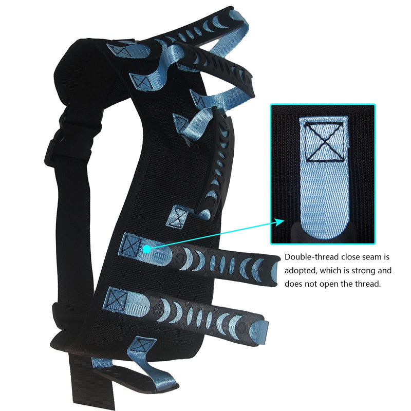 [Australia - AusPower] - KkaFFe Gait Belt with Handles, Transfer Belt for Elderly, Patient Gait Belts, Transfer Belt Assist, Gait Belts for Seniors, Upgraded Using Rubber Handles (Blue) Blue 