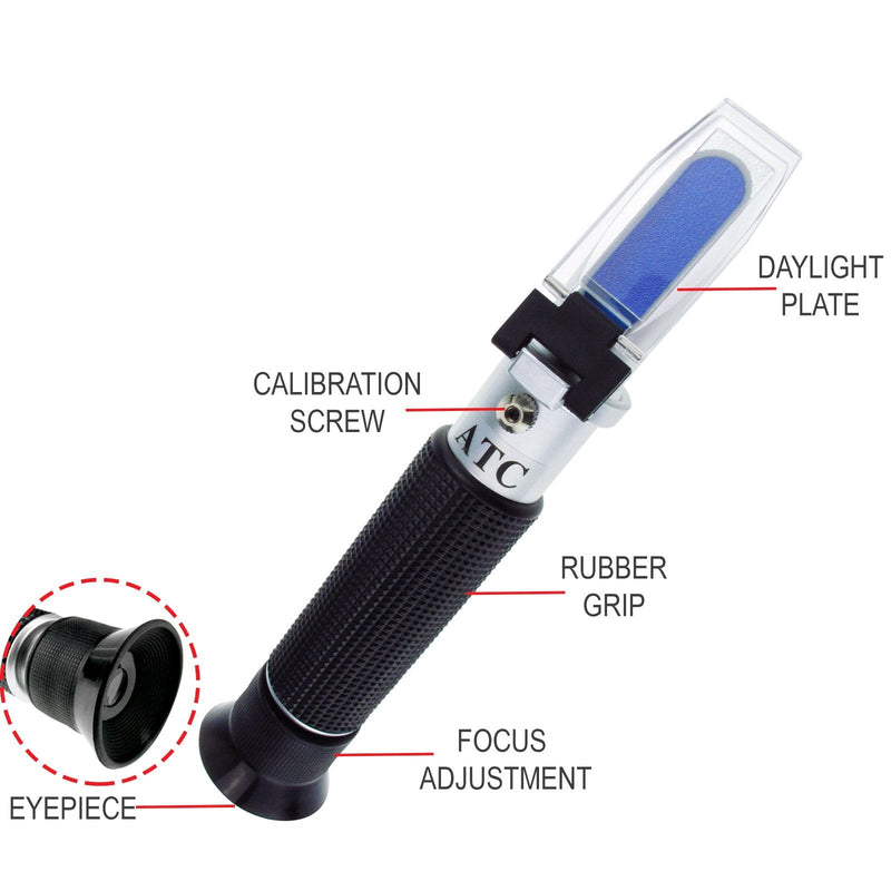 [Australia - AusPower] - DANOPLUS Handheld Refractometer 0~80% Ethyl with ATC 10~30°C Liquor Making, Liqueur MakersTool Meter 