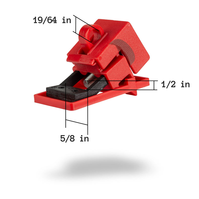 [Australia - AusPower] - TRADESAFE Circuit Breaker Lockout Device, 10 Pack, 120/277 Volt, Clamp-on Single Pole Breaker Lock Out Device, OSHA Compliant, Premium Grade, Medium 