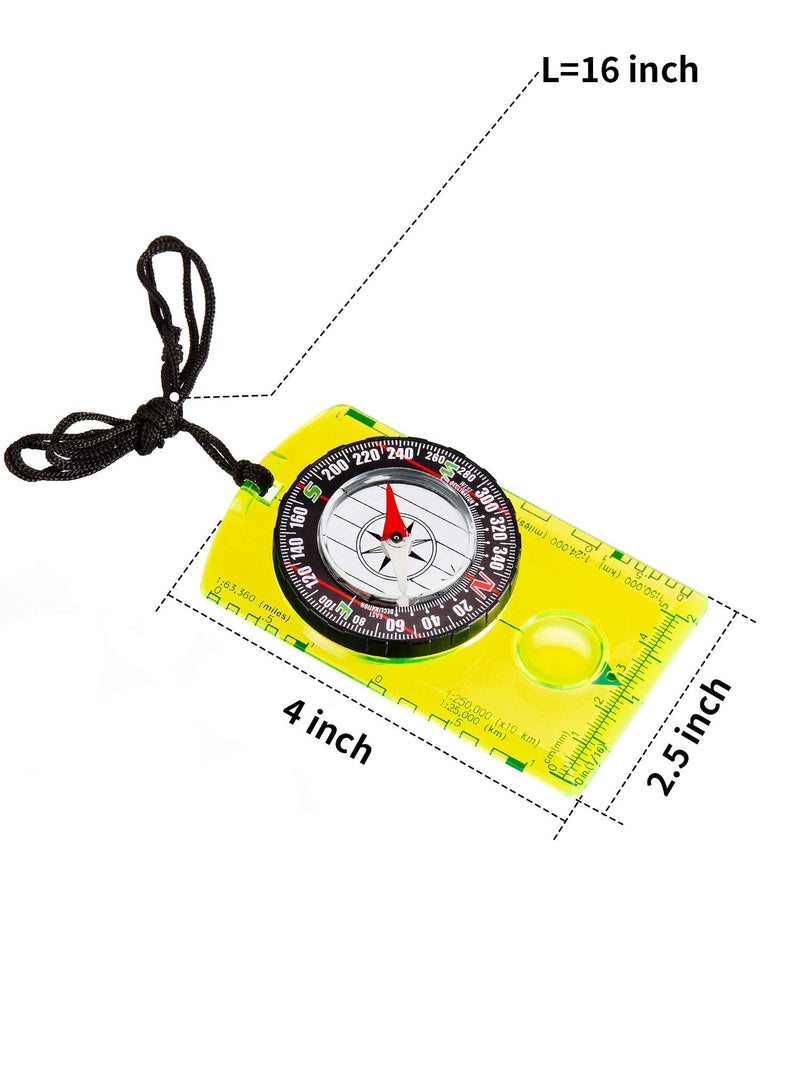 [Australia - AusPower] - Gejoy 6 Pieces Hiking Backpacking Compass Navigation Backpacking Compass Orienteering Hiking Compass Map Reading Compass for Boy Scout Kids Outdoor Camping Style 1 