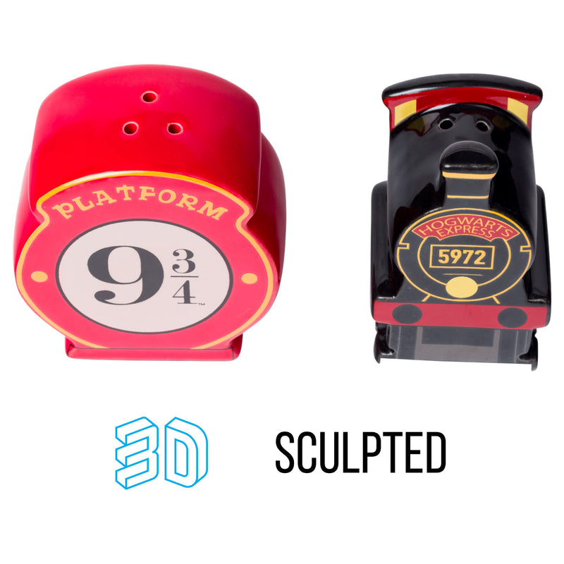 [Australia - AusPower] - Silver Buffalo Harry Potter Hogwarts Express Platform 9 3/4 Ceramic Salt and Pepper Shaker 