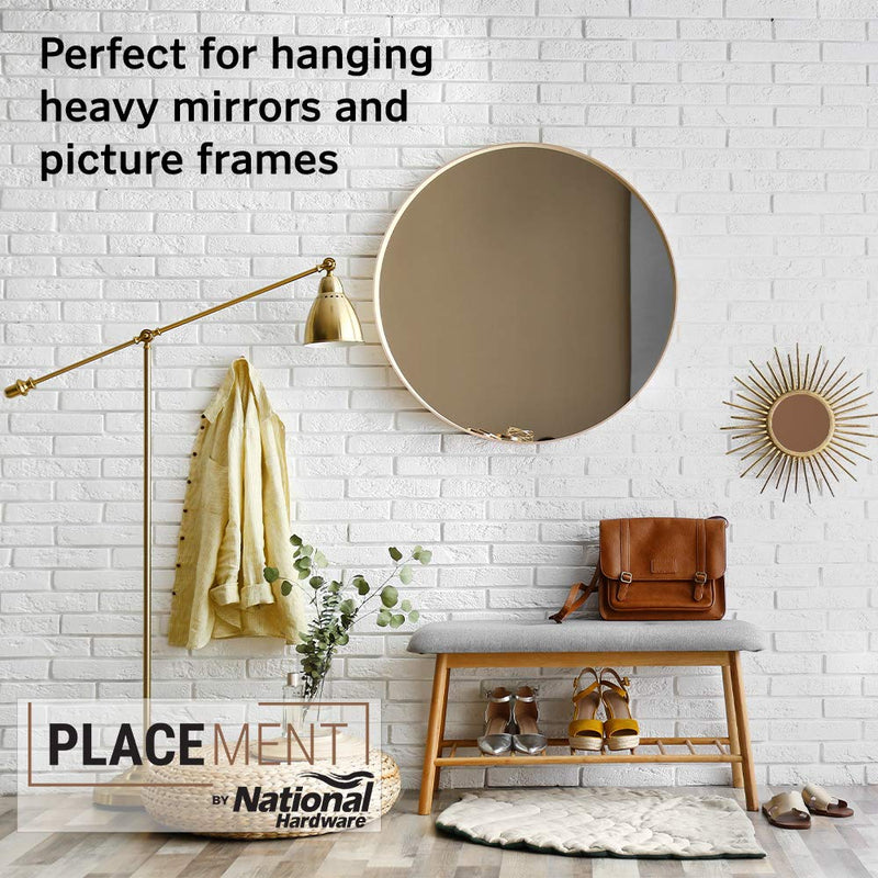 [Australia - AusPower] - National Hardware N260-146 N260146 HD MIR/PIC 6IN Wall Hanger, 6 inch, Aluminum 