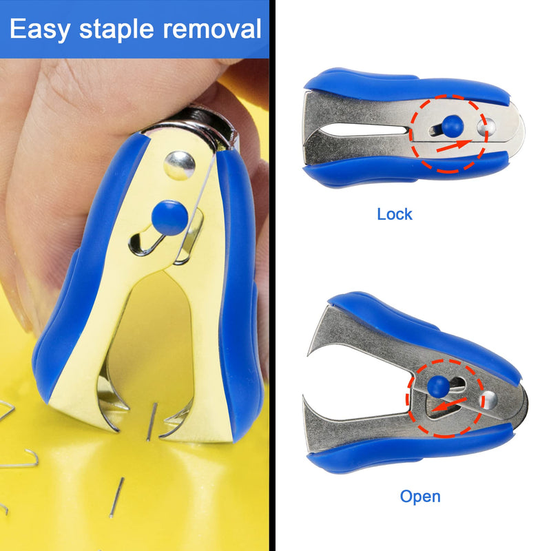 [Australia - AusPower] - 5 Pieces Staple Remover Tools Set for Office,Upholstery and Construction, Professional Tack and Nail Puller Kit for Efficiently and Easily Remove All Kinds of Staples,Tacks and Nails 5 Pcs Blue 