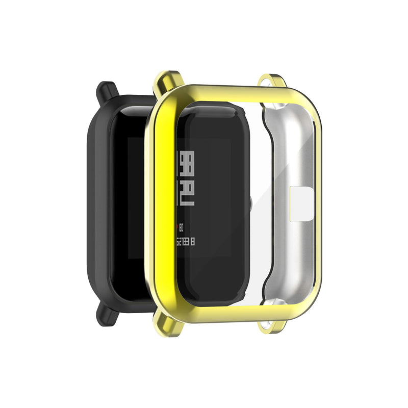 [Australia - AusPower] - Screen Protector Cases Compatible with Amazfit GTS 2 Mini/Bip U Pro/Bip S/Bip Lite/Bip 1S/Bip Lite 1s/Amazfit A1608 Watch Soft Metal Color TPU Shockproof Cover Slim Guard Thin Bumper Shell Protector Gold,RoseGold 