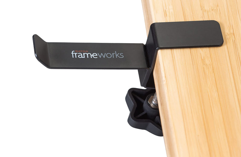 [Australia - AusPower] - Gator Frameworks Cases Frameworks Headphone Hanger for Desks (GFW-HP-HANGERDESK), Black Small 