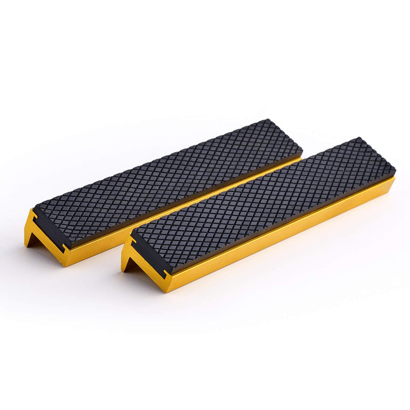 [Australia - AusPower] - TRISENSE 6" Vise Jaws with Strong Magnetic, Universal Soft Vice Jaws Pads Covers, Multi-Purpose Protector for Any Metal Vice, 2 Pack, Golden 6 Inch 