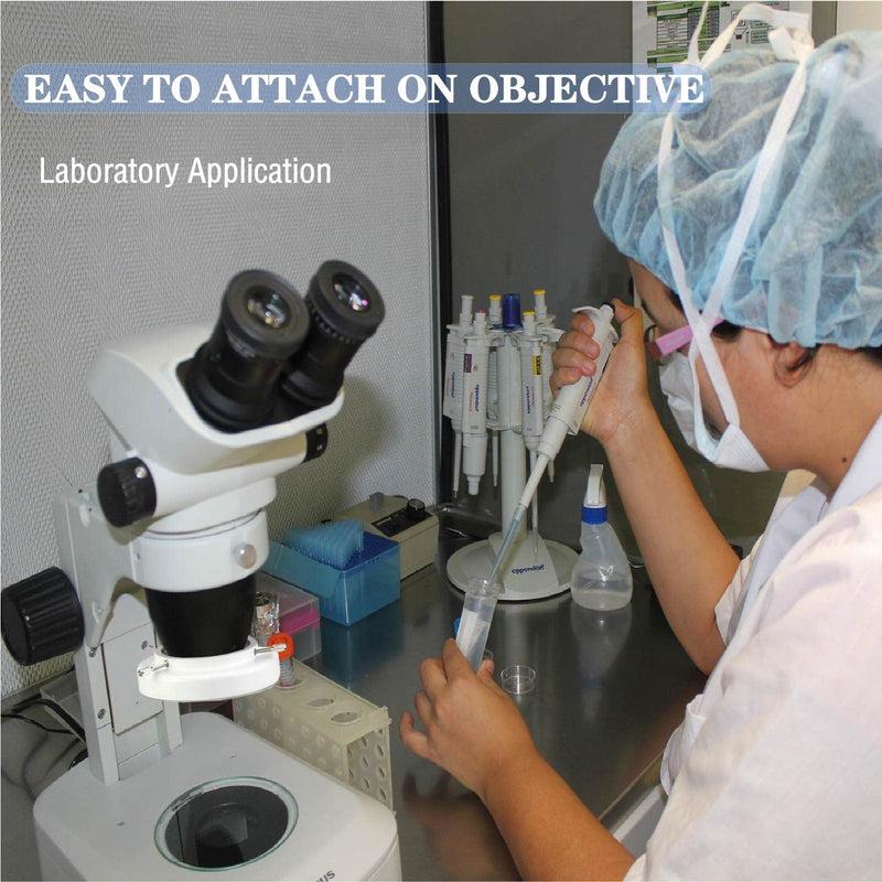 [Australia - AusPower] - Light Microscope Led Ring Illuminator,Adjustable 144 LED Ring Light Illuminator for Stereo Microscope (White) White 