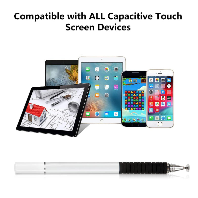 [Australia - AusPower] - Stylus Pens for Touch Screens(2 Pcs), Disc Stylist Pencil Fine Point Compatible with iPhone iPad and Other Tablets 