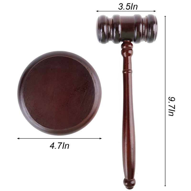 [Australia - AusPower] - WUWEOT Gavel and Sound Block Set, Handcrafted Wooden Gavel and Round Hammer Sound Block for Judge, Lawyer, Student, Meeting, Auction Court, and Gifts 