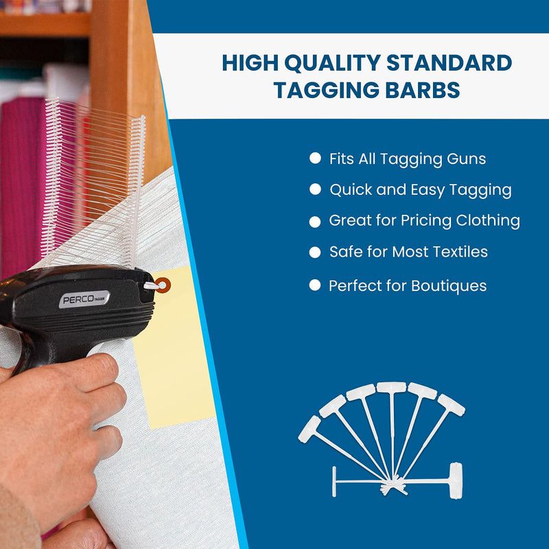 [Australia - AusPower] - Perco Regular Plastic Tag Barbs T Mould, Suitable for Standard Tagging Gun, 20,000 Pcs 