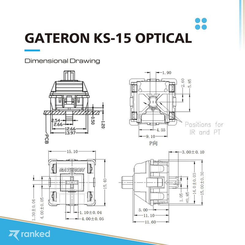 [Australia - AusPower] - Gateron ks-15 Optical Key Switches for RGB Mechanical Gaming Keyboards | Plate Mounted (Gateron Optical Yellow, 90 Pcs) Gateron Optical Yellow 