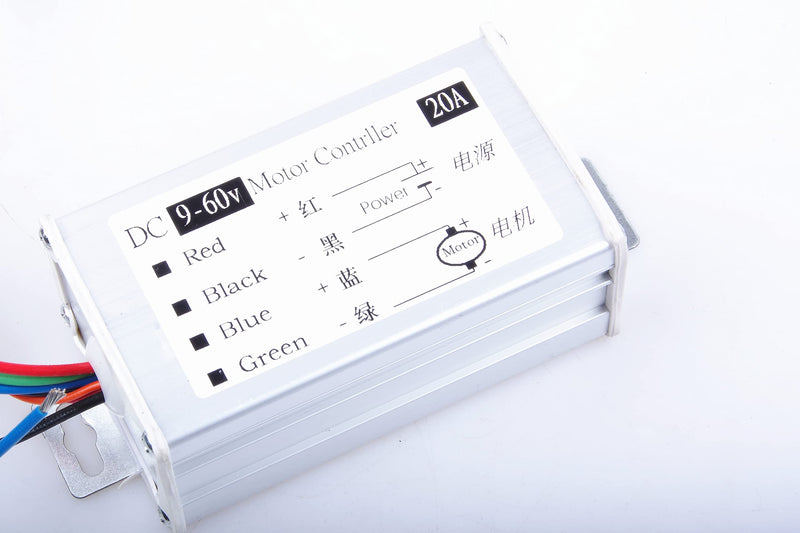 [Australia - AusPower] - KNACRO DC Motor Speed Controller Motor Driver Controls Module DC 9V-60V 12V 24V 36V 48V 60V Motor Pulse Width Modulator Regulator 20A 1200W PWM Monitor Dimmer Governor with Switch & Knob 20A +/- 