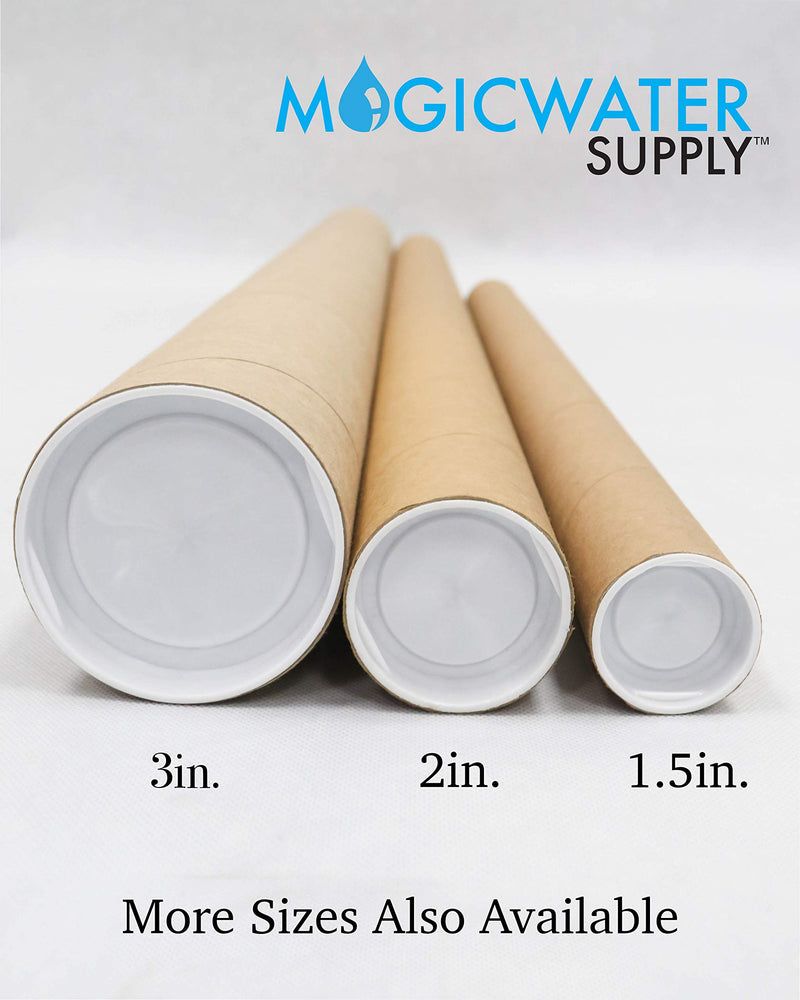 [Australia - AusPower] - 1.5 inch x 12 inch, Mailing Tubes with Caps (6 Pack) | MagicWater Supply 