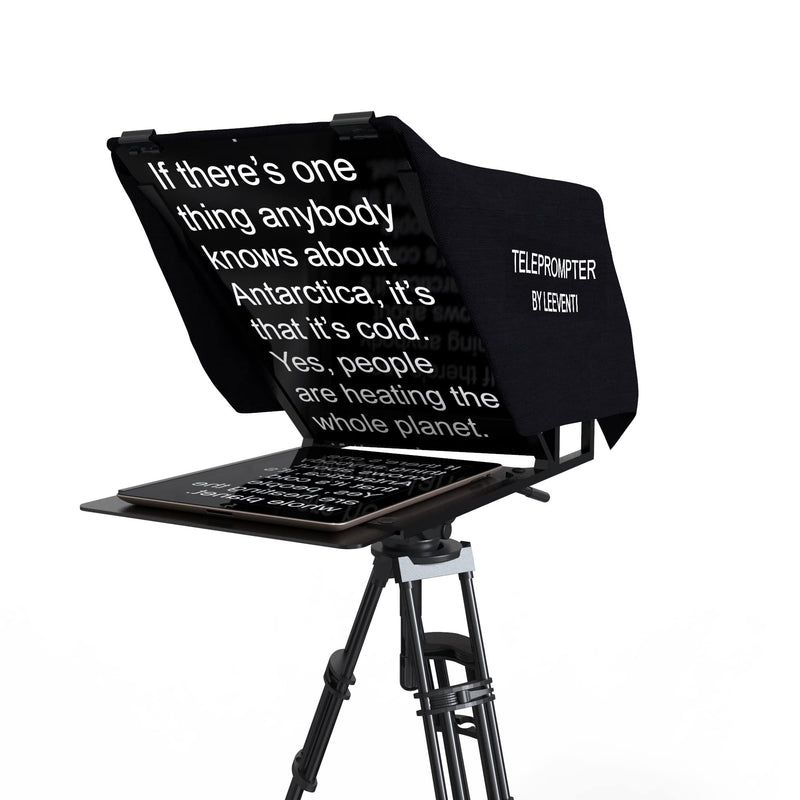 [Australia - AusPower] - Leeventi Teleprompter 5.0 | Includes Handy Foot Remote Control | Perfectly Compatible with Tablets, Smartphones, Photo & Video Cameras | Compact Design: 600g, 30x40x3 cm 