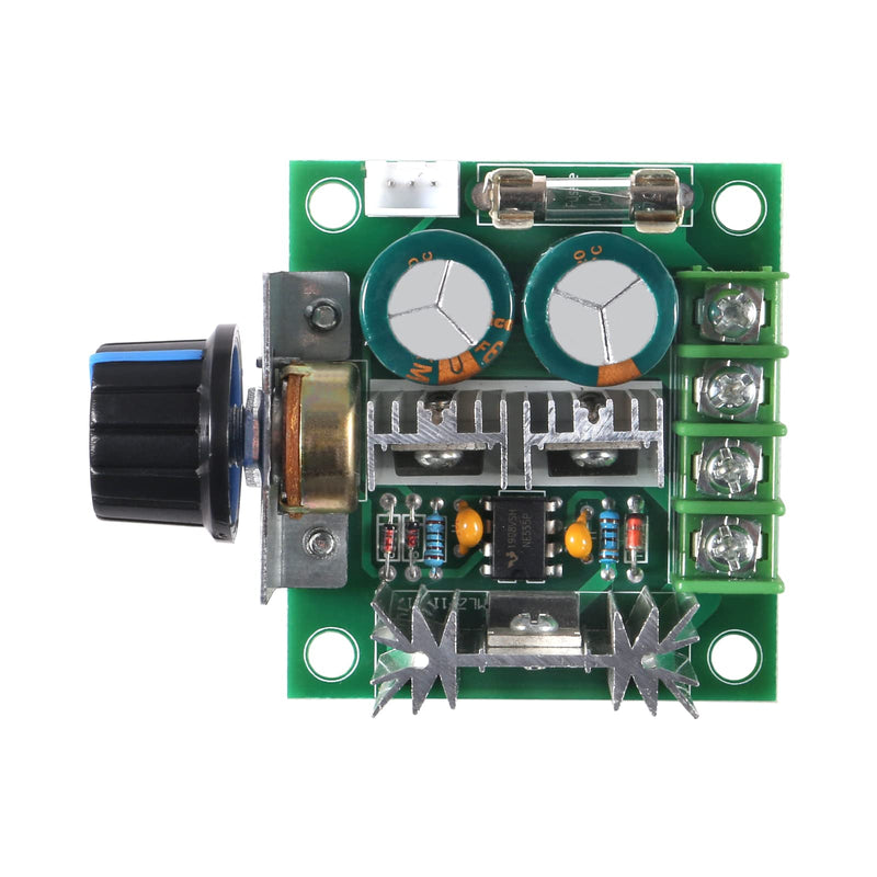 [Australia - AusPower] - AEDIKO 2pcs 12V-40V 10A PWM DC Motor Speed Control Switch Controller Voltage Regulator Dimmer With Speed Control Knob 