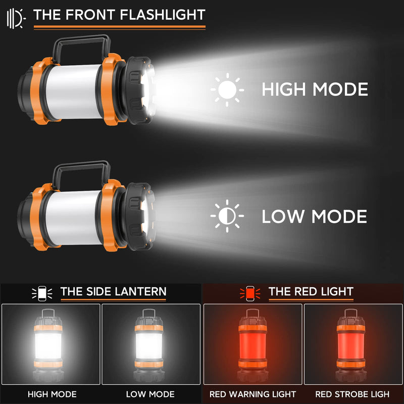 [Australia - AusPower] - Camping Lantern Rechargeable , Alpswolf Camping Flashlight 4000 Capacity Power Bank,6 Modes, IPX4 Waterproof, Led Lantern Camping, Hiking, Outdoor Recreations, USB Charging Cable Included 