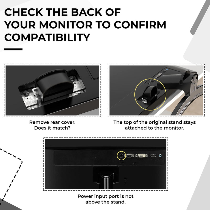 [Australia - AusPower] - HumanCentric VESA Mount Adapter for LG Monitors 24MP58VQ, 24MP58VQ-P, 24MP59HT, 24MP59HT-P, and 24MP60VQ, VESA Adapter Bracket Mounts Monitor to VESA Stand, Arm or Desk Mount with 75x75 or 100x100 mm 