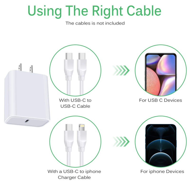 [Australia - AusPower] - USB C Wall Charger, 18W PD 3.0 Fast Charger Plug Box Power Adapter Type C Charging Block Brick Cube for iPhone 13/SE/12 Mini/11 12 Pro/12 Pro Max/XS/XR/X/8/8 Plus,Pad Pro,Samsung Galaxy S21 S20 Ultra 