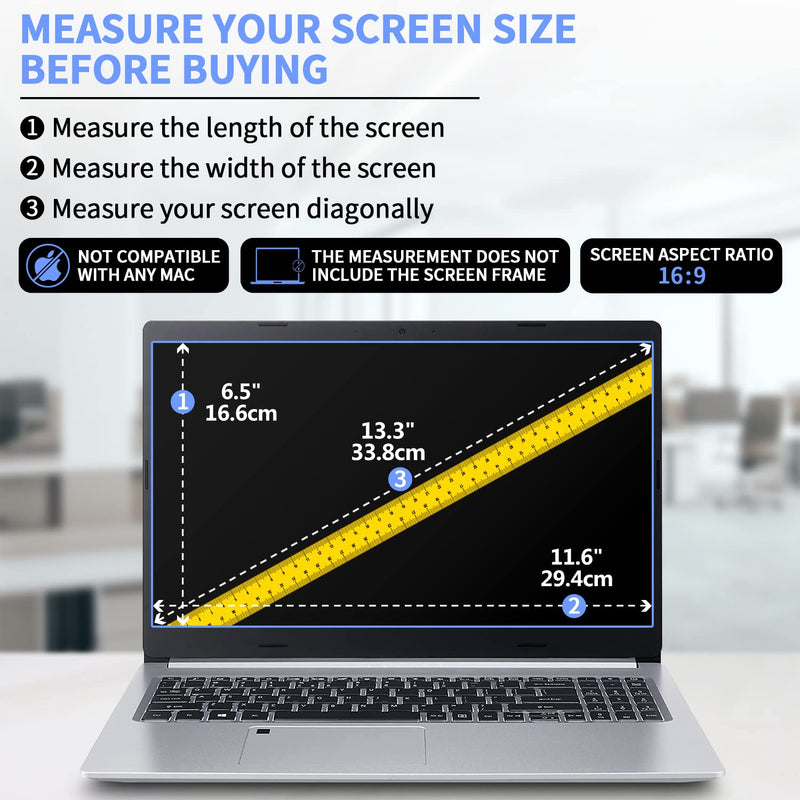 [Australia - AusPower] - 2 Pack 13.3” Anti Glare Screen Protector Compatible 13.3" Dell Inspiron 13 /13.3” ASUS Chromebook & ZenBook /13.3 Acer Chromebook R13 / 13.3” Lenovo Yoga 720 730 /13.3” HP Spectre/Pavilion 13 