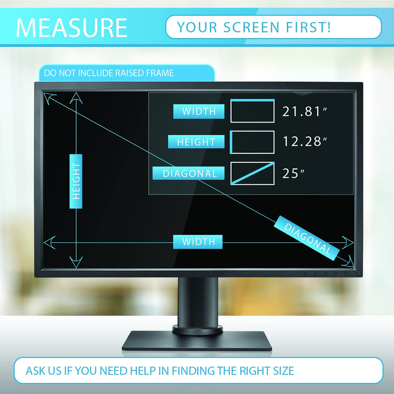 [Australia - AusPower] - Anti-Glare and Anti Finger Print Screen Protector (3 Pack) for 25 Inches Widescreen Desktop Monitor 25" Screen Protector 