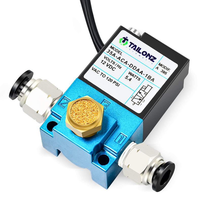 [Australia - AusPower] - TAILONZ PNEUMATIC 2 Way 3 Port Mac Valve, DC12V, 5.4W, 1/8”NPT Electronic Booster Control Solenoid Valve High-Frequency Solenoid valve35A-ACA-DDAA-1BA 
