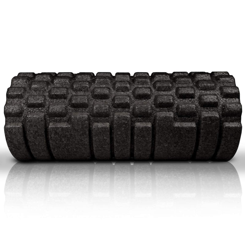 [Australia - AusPower] - The Original Body Roller - High Density Foam Roller Massager for Deep Tissue Massage of The Back and Leg Muscles - Self Myofascial Release of Painful Trigger Point Muscle Adhesions Black 