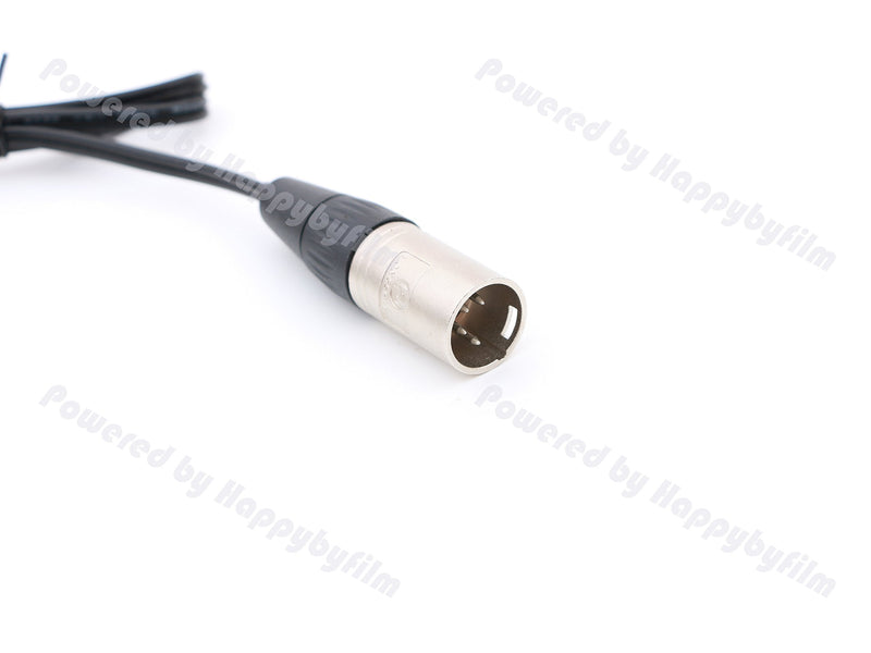 [Australia - AusPower] - Male 4pin XLR to 4 Port Female D-Tap Power Tap Hub Adapter 1.8ft Cable for Photography Power 