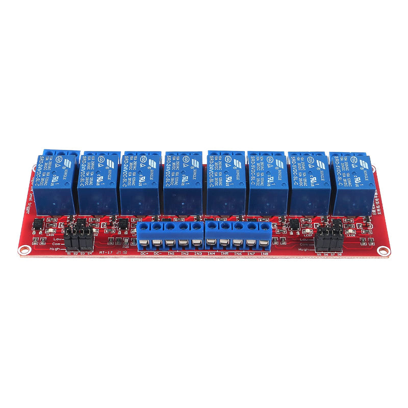 [Australia - AusPower] - AEDIKO DC 24V Relay Module Relay Board 8 Channel OPTO-Isolated High or Low Level Trigger 