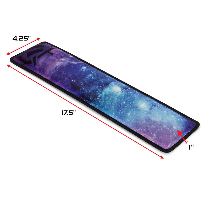 [Australia - AusPower] - ENHANCE Keyboard Wrist Rest - Keyboard Wrist Support with Memory Foam Wrist Pad and Premium Anti-Fray Stitching - Fits Full Size Keyboards Helps with Wrist Pain for PC, Laptop, Office Typing - Galaxy Full Size (Galaxy) 