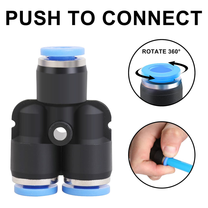 [Australia - AusPower] - Hromee Air Line Tubing Kit, 5/32 Inch (3.97MM) OD x 32.8 Feet Polyurethane PU Tube and Push to Connect Fittings, 14 PCS Compressed Pipe and Accessories Kit Polyurethane (PU) 