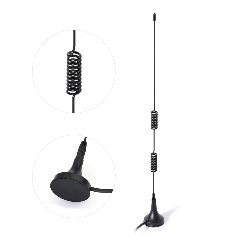 [Australia - AusPower] - Bingfu Dual Band VHF UHF 136-174MHz 400-470MHz Ham Radio Antenna Handheld Two Way Radio Magnetic Base SMA Male Antenna for Ham Radio Walkie Talkie Icom Yaesu Vertex Standard Horizon Marine VHF Radio 