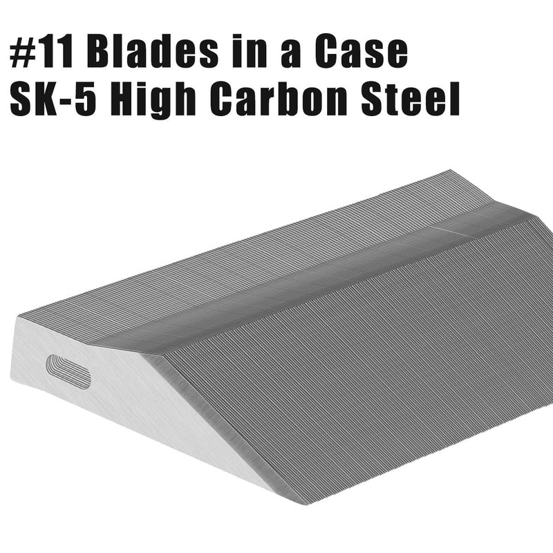 [Australia - AusPower] - DIYSELF 200 PCS Hobby Knife Blades, High Carbon Steel #11 Refill Craft Art Blades Cutting Tool with Storage Case for Craft, Hobby, Scrapbooking, Stencil Silver(200pack) 