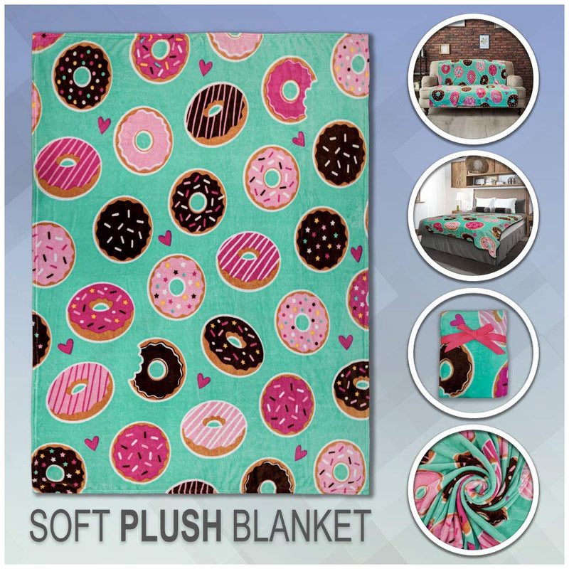 [Australia - AusPower] - Infinity Republic - Donut Day Dreams Super Plush Blanket - Perfect for Gifts, Kids, Teens, & More! 