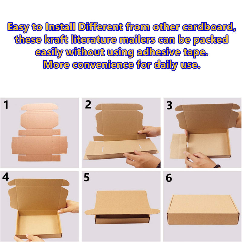 [Australia - AusPower] - Small Sturdy Cardboard Box 5.9" x 3.9" x 1.56" Mailing Corrugated Boxes Business Packaging Carton for Storage and Shipping Set of 10 5.9" x 3.9" x 1.56" Kraft 