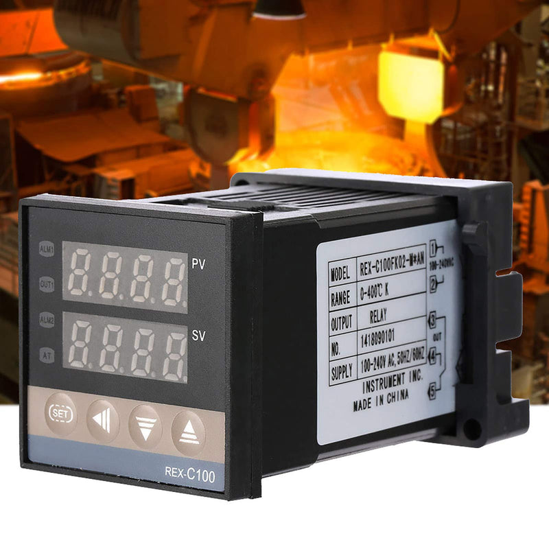 [Australia - AusPower] - Temperature Controller, PID Digital Temperature Controller Relay Output REX-C100FK02-M*an 