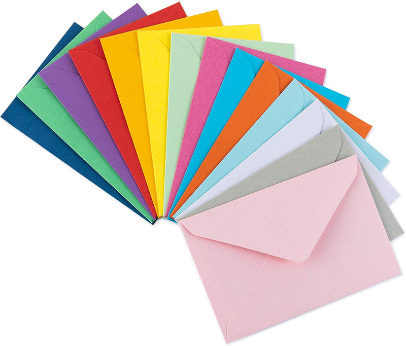 [Australia - AusPower] - 140 Mini Envelopes 14 Assorted Colors, Gift Card, Business Card Envelopes 4"x 2.7" 