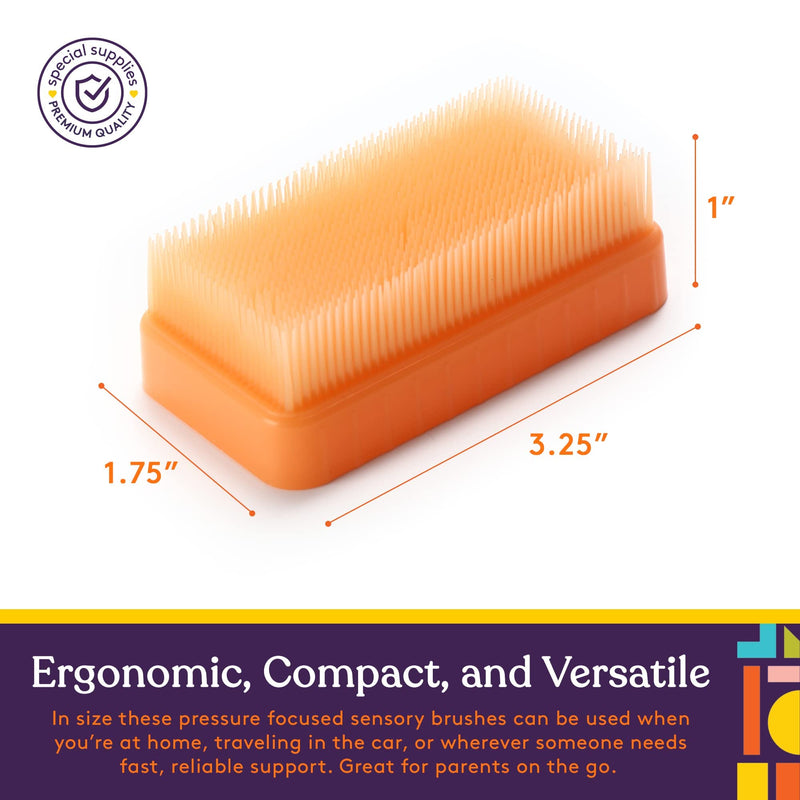 [Australia - AusPower] - Special Supplies Sensory Brush Therapressure Therapy Brush for Occupational and Sensory Brushing, 12 Pack, Stimulating and Calming Tools for Kids and Adults, Soft Flexible Bristles, Latex Free 