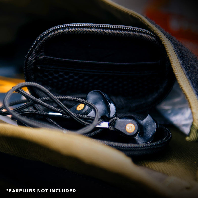 [Australia - AusPower] - Decibullz - Zipper Headphones Carrying Case, Perfect for Earphones and Earplugs (Black) Standard Packaging 
