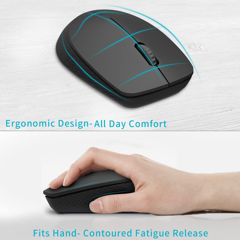 [Australia - AusPower] - RAPOO Bluetooth 2.4G Wireless Mouse, 2 Bluetooth Channels with 1 USB Receiver Noiseless Mouse, Connect up to 3 Devices, Portable Computer Mice for PC, Tablet, Laptop-Black BLACK 