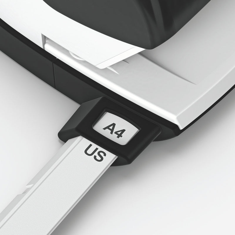 [Australia - AusPower] - Leitz Hole Punch, 30 Sheets, Guide Bar with Format Markings, Metal, NeXXt Range, 50080095 - Black 