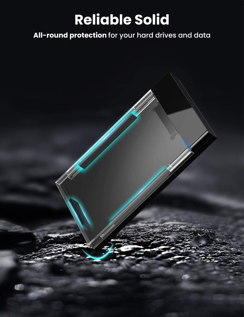 [Australia - AusPower] - UGREEN 2.5" Hard Drive Enclosure USB C 3.1 Gen 2 to SATA III 6Gbps for SSD HDD 9.5 7mm External Hard Drive Disk Case with UASP Compatible with WD Seagate Toshiba Samsung Hitachi PS4 Xbox Router 