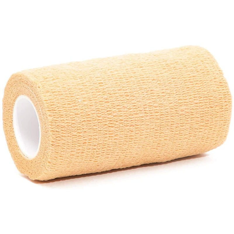 [Australia - AusPower] - 12 Rolls Self Adhesive Bandage Wraps, 4 Inch x 5 Yards Cohesive Vet Tape for First Aid (Tan) 