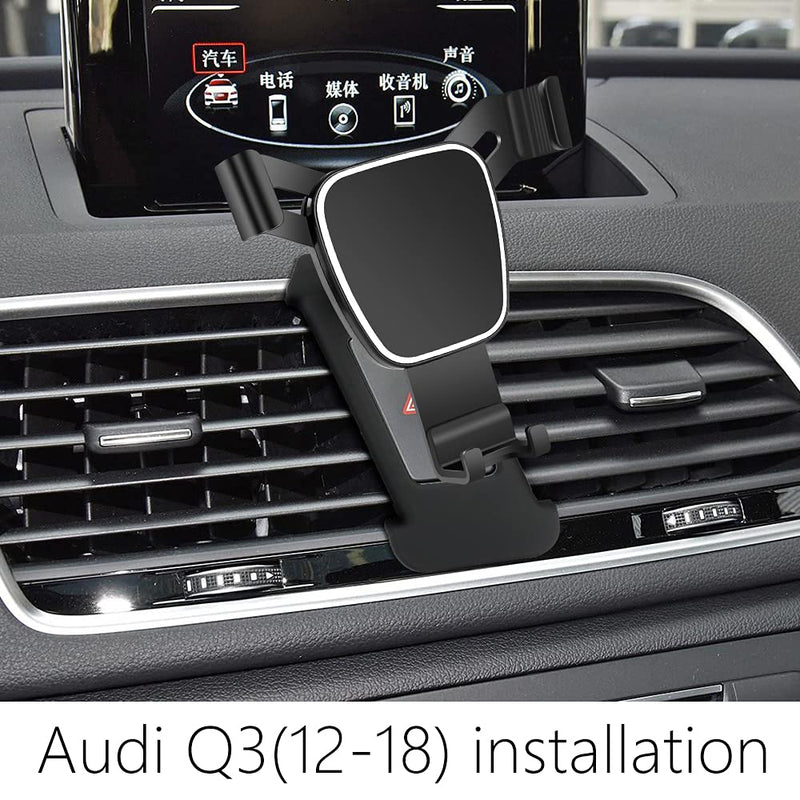 [Australia - AusPower] - LUNQIN Car Phone Holder for 2012-2018 Audi Q3 Auto Accessories Navigation Bracket Interior Decoration Mobile Cell Phone Mount for Audi Q3 2012-2018 