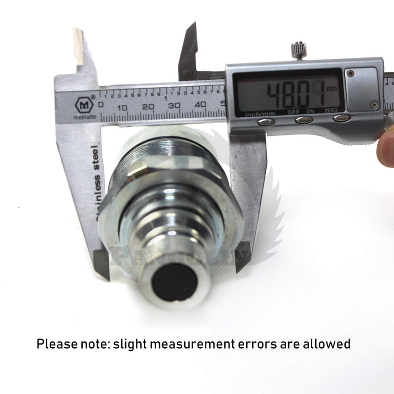 [Australia - AusPower] - PANGOLIN 7246799 Hydraulic Male Flat Face Quick Connect Coupler 48mm Thread Diameter Hydraulic Coupler for Bobcat T180 T190 T200 T250 T300 T320 Excavator E32 E32i Parts, 3 Month Warranty 