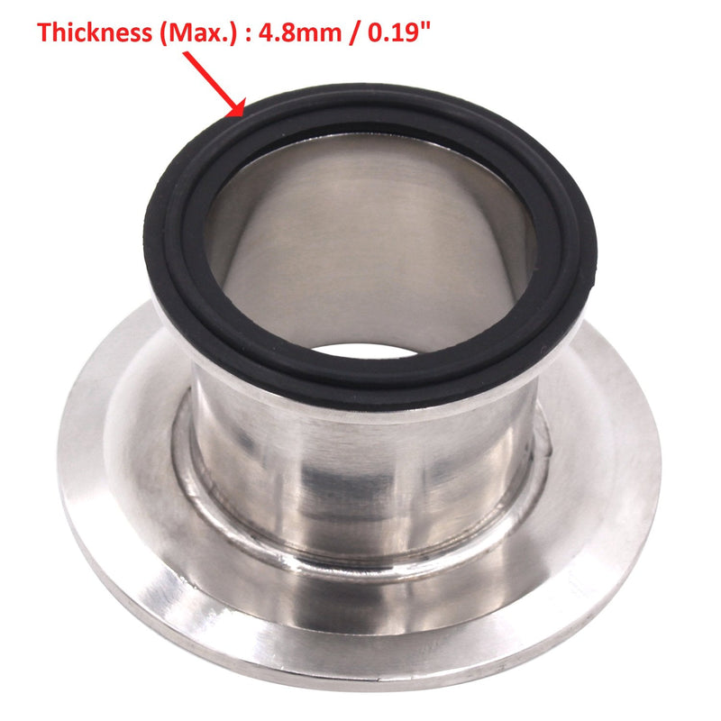 [Australia - AusPower] - DERNORD 2 Inch FKM Rubber Gasket Tri-clamp O-Ring Fits Sanitary Tri-clover Type Ferrule ( Pack of 2 ) 
